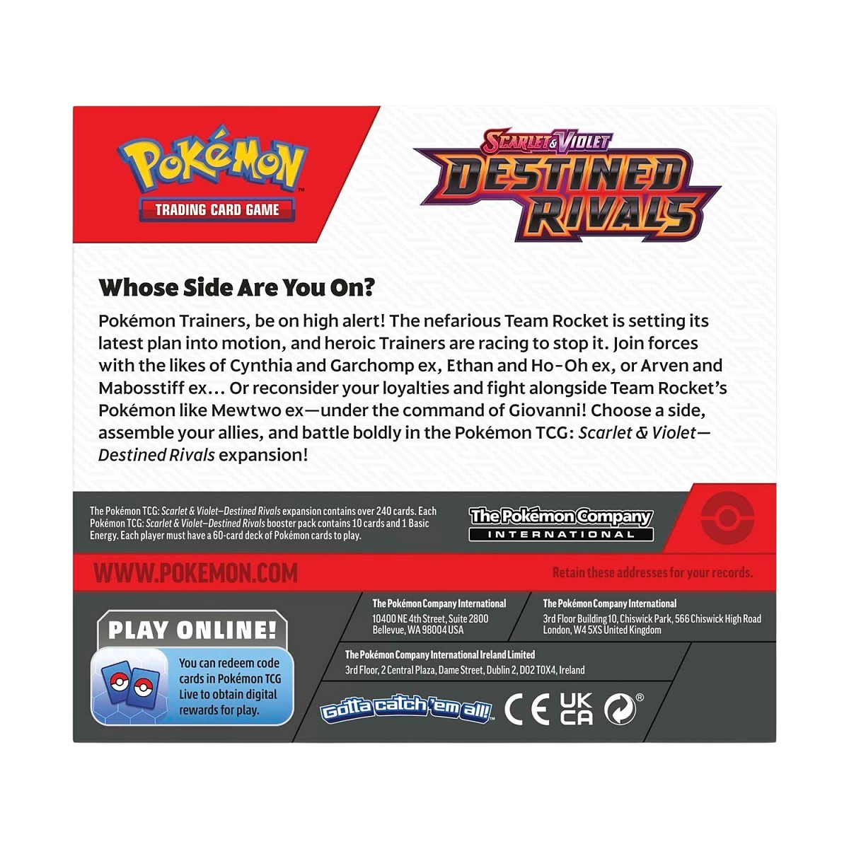 Pokémon TCG: Scarlet & Violet-Destined Rivals Booster Display Box (36 Packs)