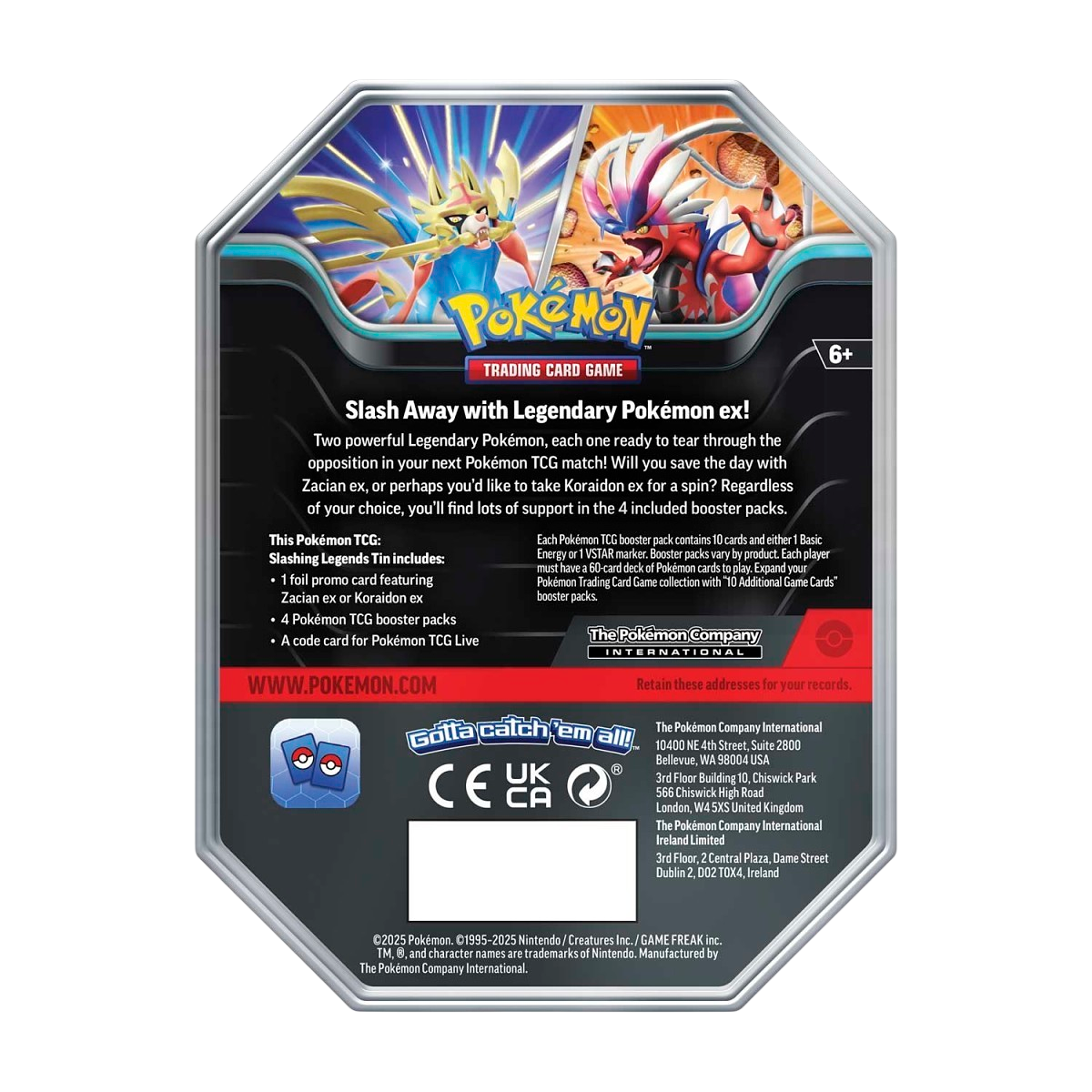 Pokémon TCG: Slashing Legends Tin (Koraidon ex)