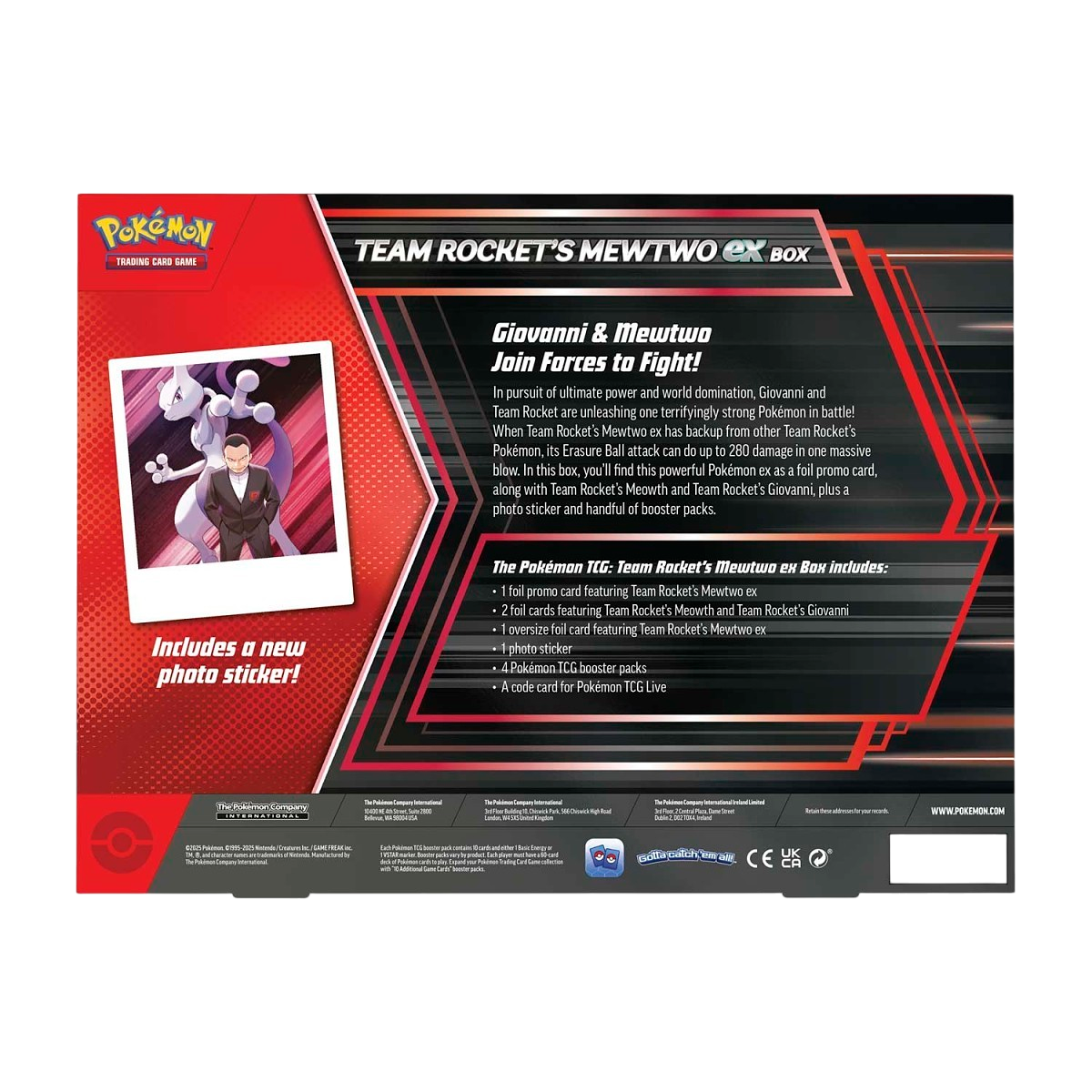 Pokémon TCG: Team Rocket’s Mewtwo ex Box