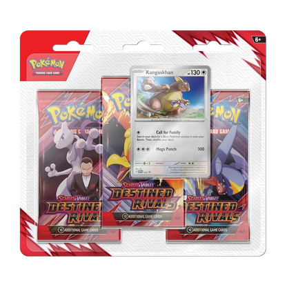 Pokémon TCG: Scarlet & Violet-Destined Rivals 3 Booster Packs & Kangaskhan Promo Card