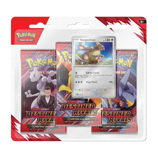 Pokémon TCG: Scarlet & Violet-Destined Rivals 3 Booster Packs & Kangaskhan Promo Card