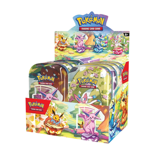 Pokémon TCG: Scarlet & Violet-Prismatic Evolutions Mini Tin Display (8 Tins)