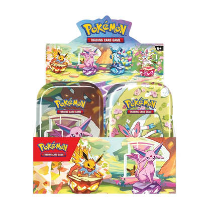 Pokémon TCG: Scarlet & Violet-Prismatic Evolutions Mini Tin Display (8 Tins)