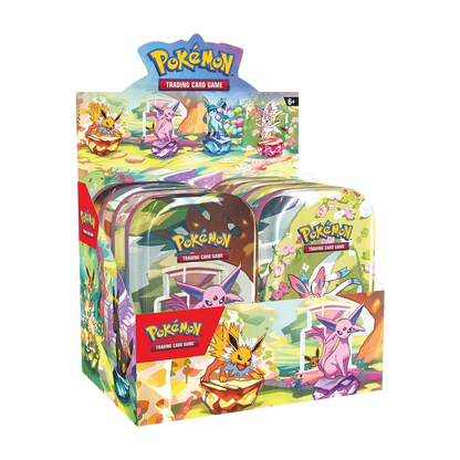 Pokémon TCG: Scarlet & Violet-Prismatic Evolutions Mini Tin Display (8 Tins)
