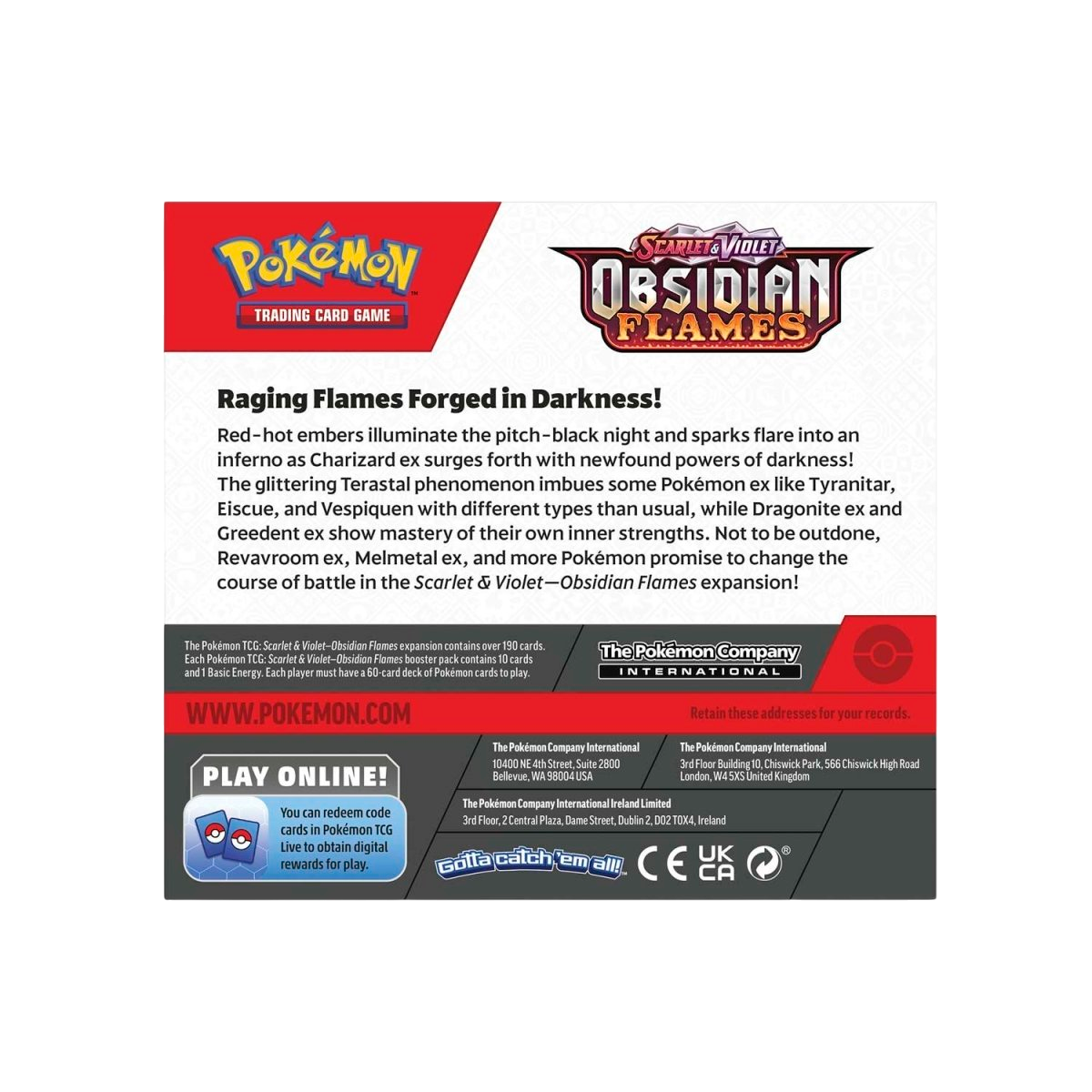Pokémon TCG: Scarlet & Violet-Obsidian Flames Booster Display Box (36 Packs)